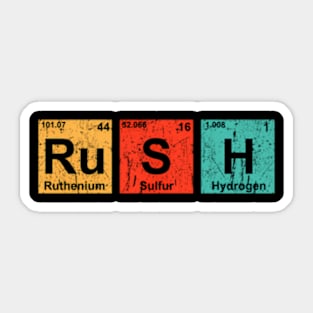 Rush Ru-S-H Periodic Table Elets Sticker